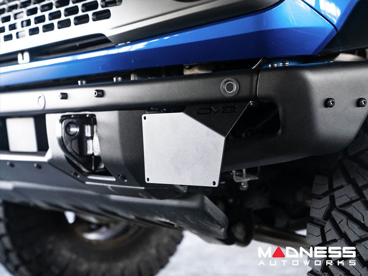 Ford Bronco Front License Plate Relocation Bracket Factory Bumper DV8